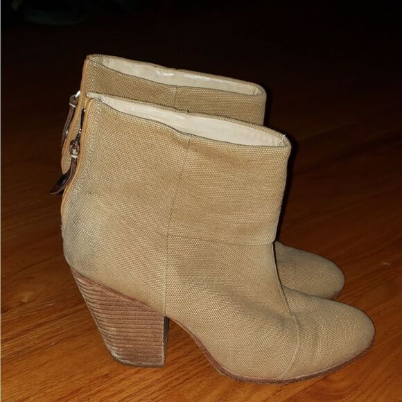 Rag & Bone Tan canvas leather boots - Picture 1 of 7